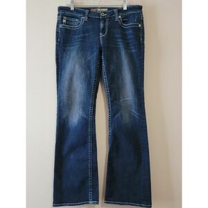 Big Star Remy Low Rise Bootcut Jeans Dark Wash Embellished Women's Size 31R